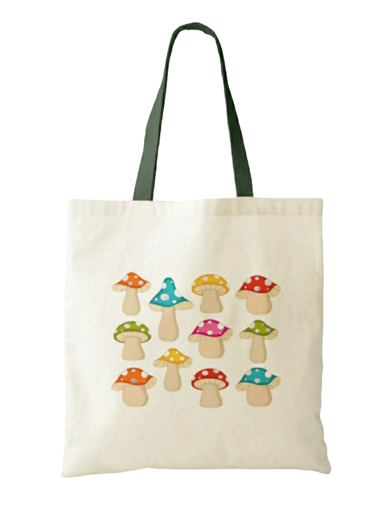 Colorful Mushroom Tote