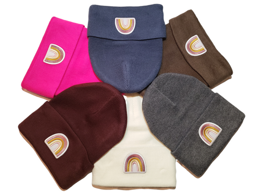 Boho Rainbow Beanies