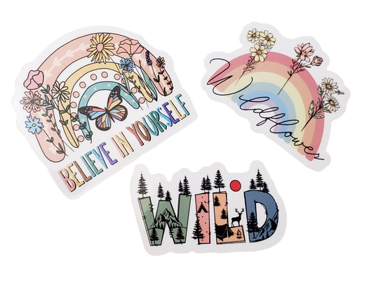 Butterfly Believe in Yourself Boho Sticker Vinyl Retro