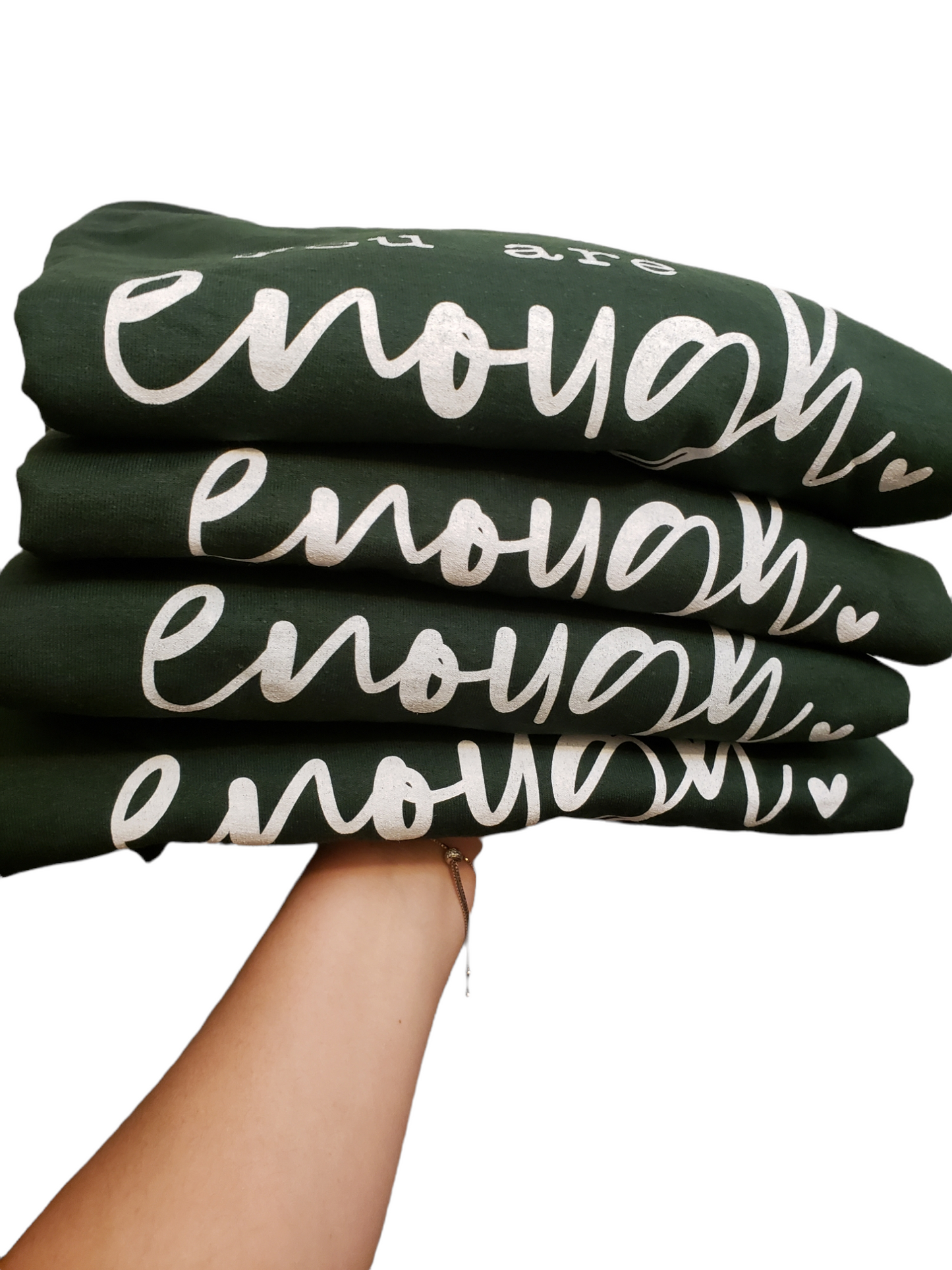 You Are Enough Navy Blue or Forest Green Unisex Crewneck Sweatshirt