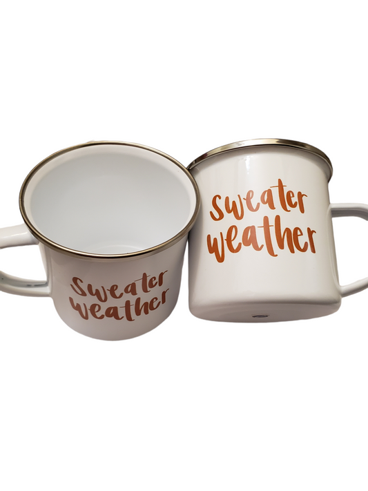 Sweater Weather Metal Camp Mug