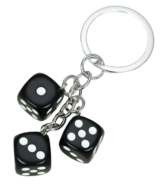 Black Dice Keychain