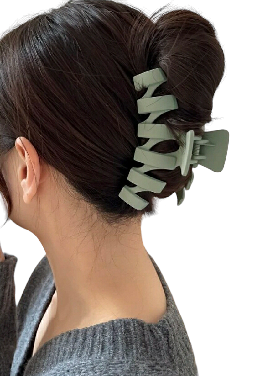 Green Minimalist Hair Claw Clip