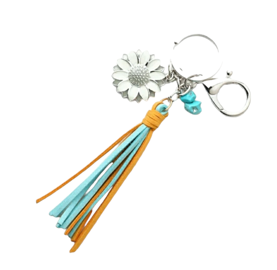 Sun flower Western Style Retro Cowboy Pendant With Buckle Statement Keychain