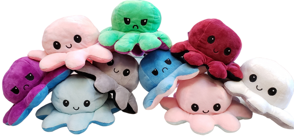 Reversible Octopus Mood Plush Toy