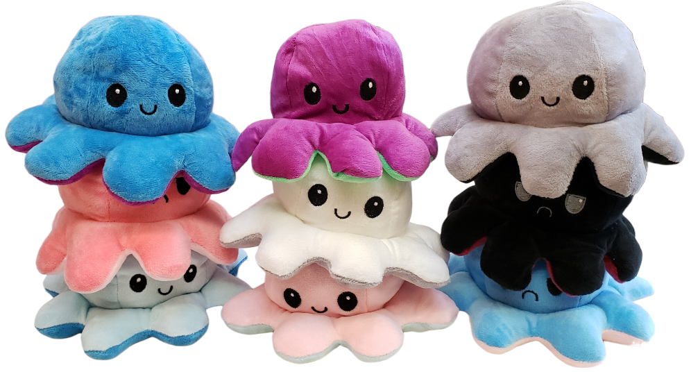 Reversible Octopus Mood Plush Toy