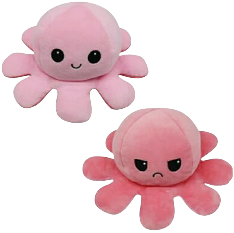 Reversible Octopus Mood Plush Toy