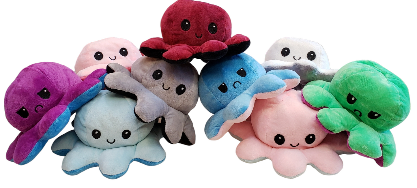 Reversible Octopus Mood Plush Toy