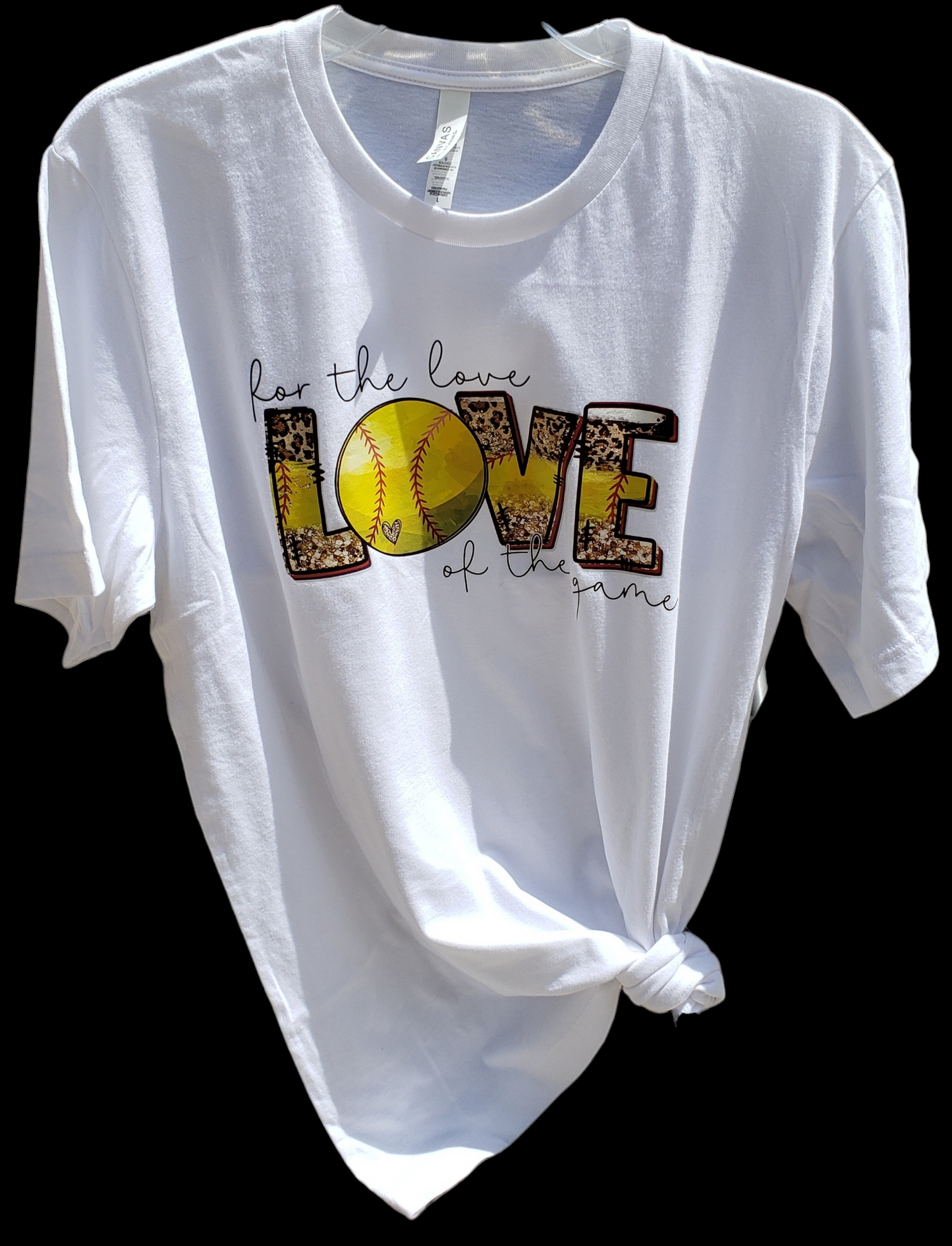 For The Love Of The Game Softball White Unisex Tshirt