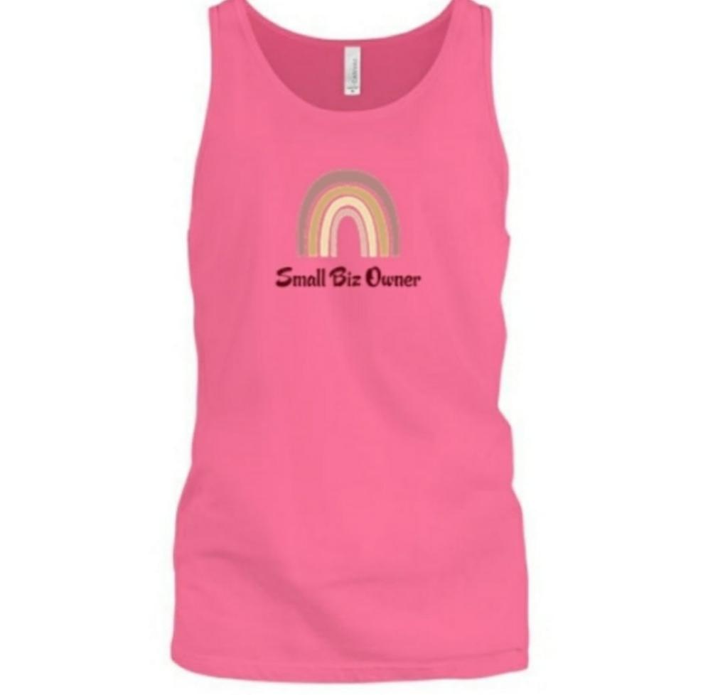 SMALL BIZ OWNER Boho Rainbow Tank Top