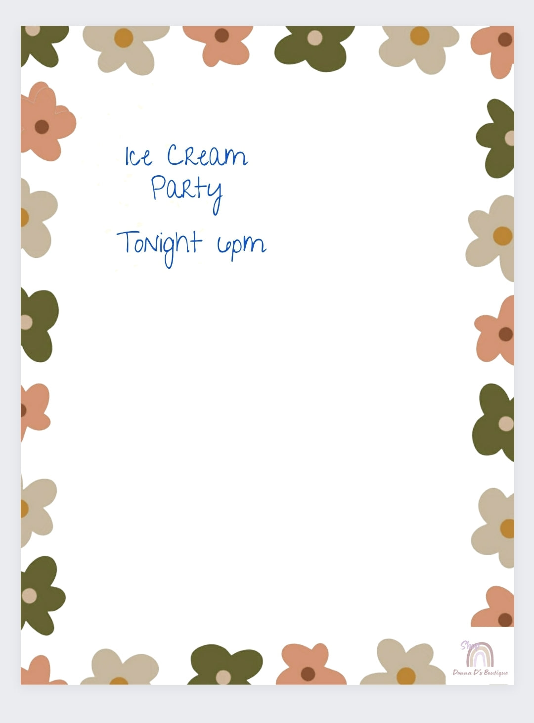 4"x6" Boho Floral Signature Notepads