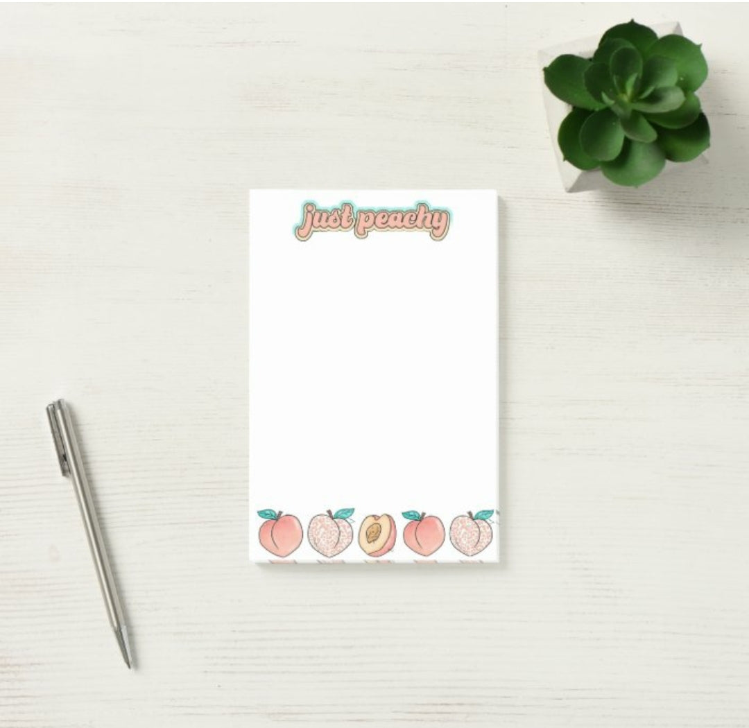 4" x 6" Just Peachy ๐ Sticky Post-it Notes