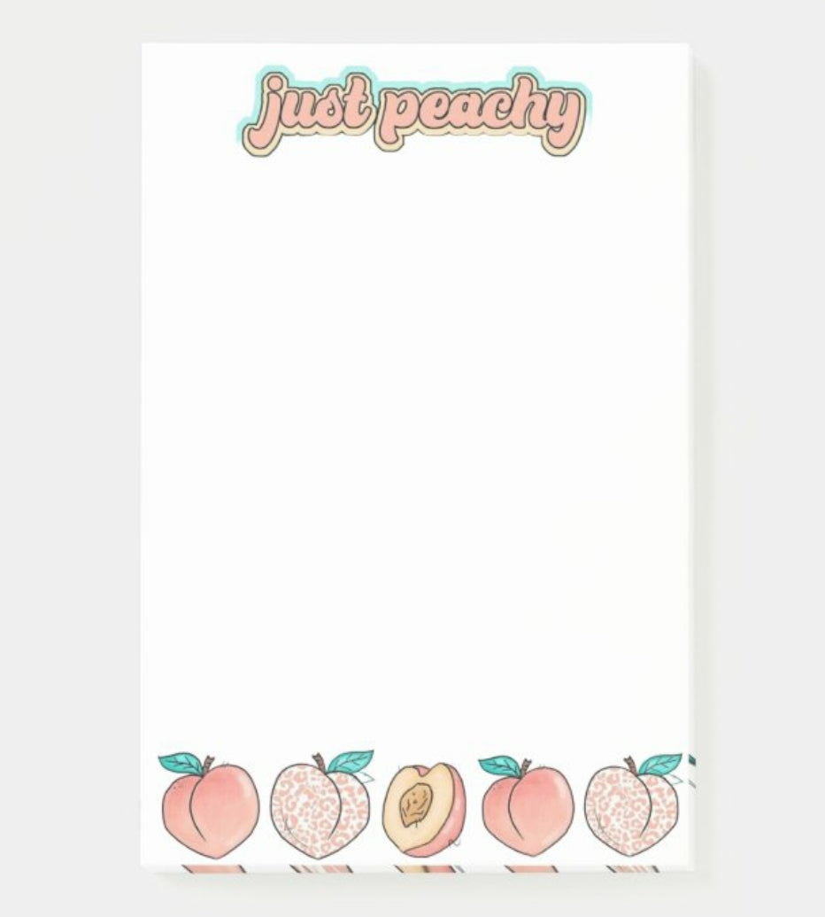 4" x 6" Just Peachy ๐ Sticky Post-it Notes