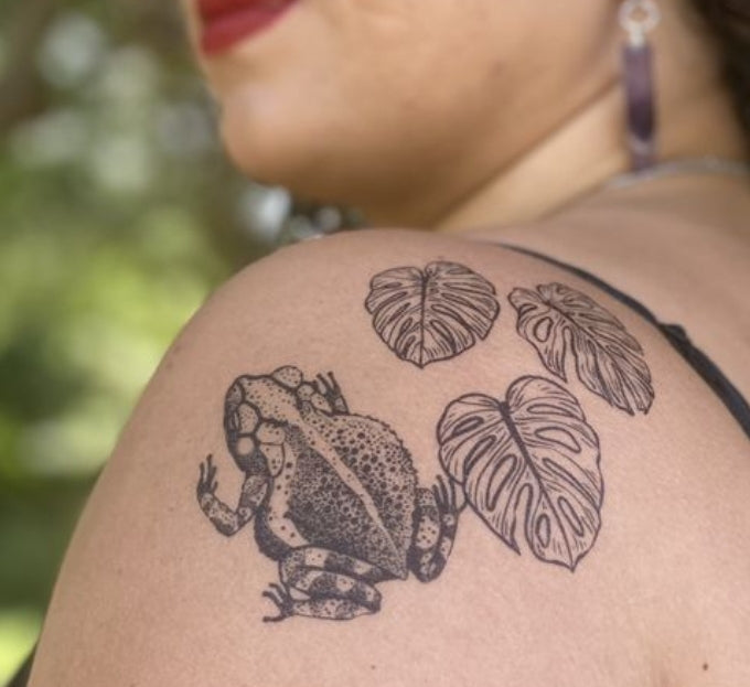 Monstera Leaves Temporary Tattoo
