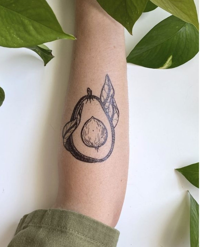 Avocado Temporary Tattoo