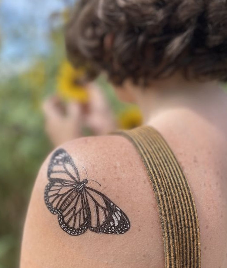 Monarch Butterfly Temporary Tattoo