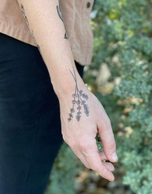 Lavender Twigs Temporary Tattoos