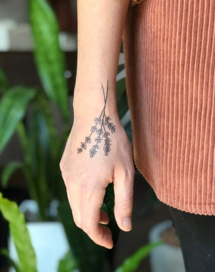 Lavender Twigs Temporary Tattoos