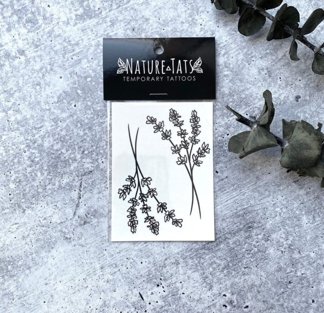 Lavender Twigs Temporary Tattoos