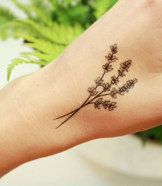 Lavender Twigs Temporary Tattoos