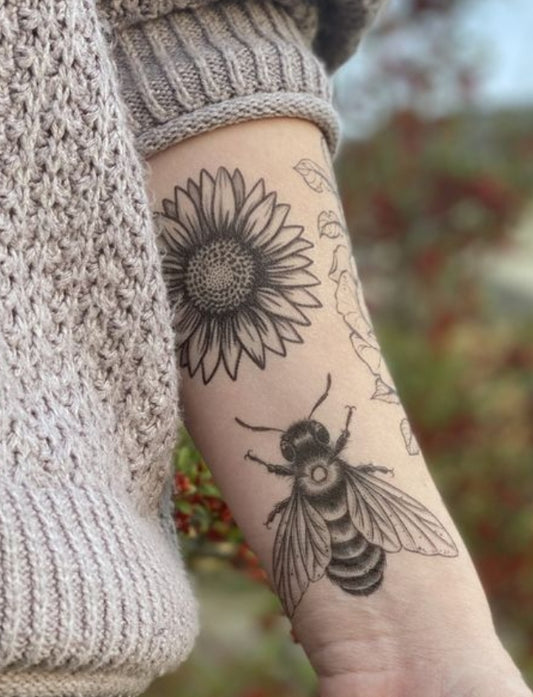 Sunflower Temporary Tattoo