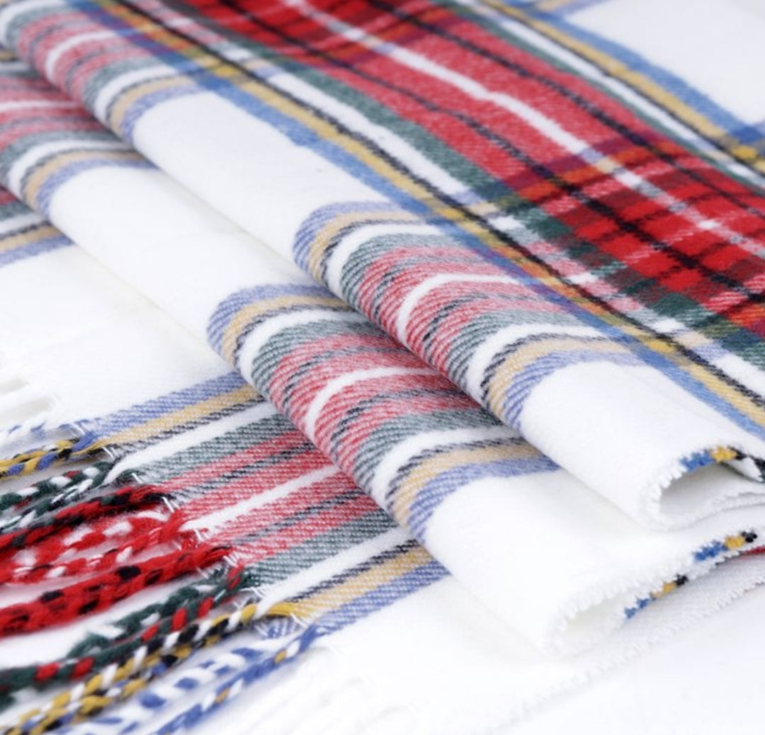 Unisex Acrylic Plaid Cashmere Feel Winter Scarves