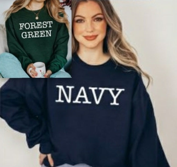 You Are Enough Navy Blue or Forest Green Unisex Crewneck Sweatshirt