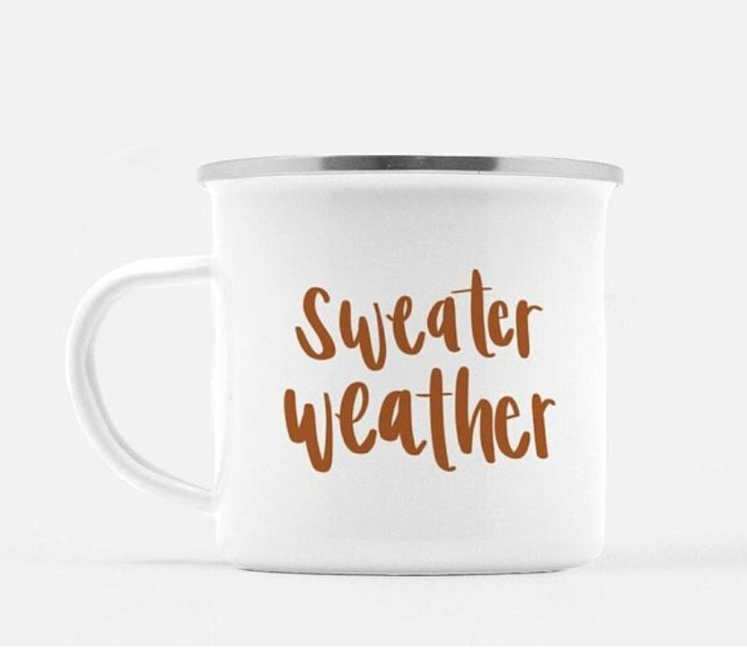 Sweater Weather Metal Camp Mug