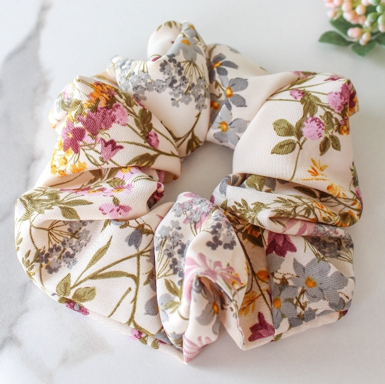 Jumbo Wildflower Floral Scrunchie