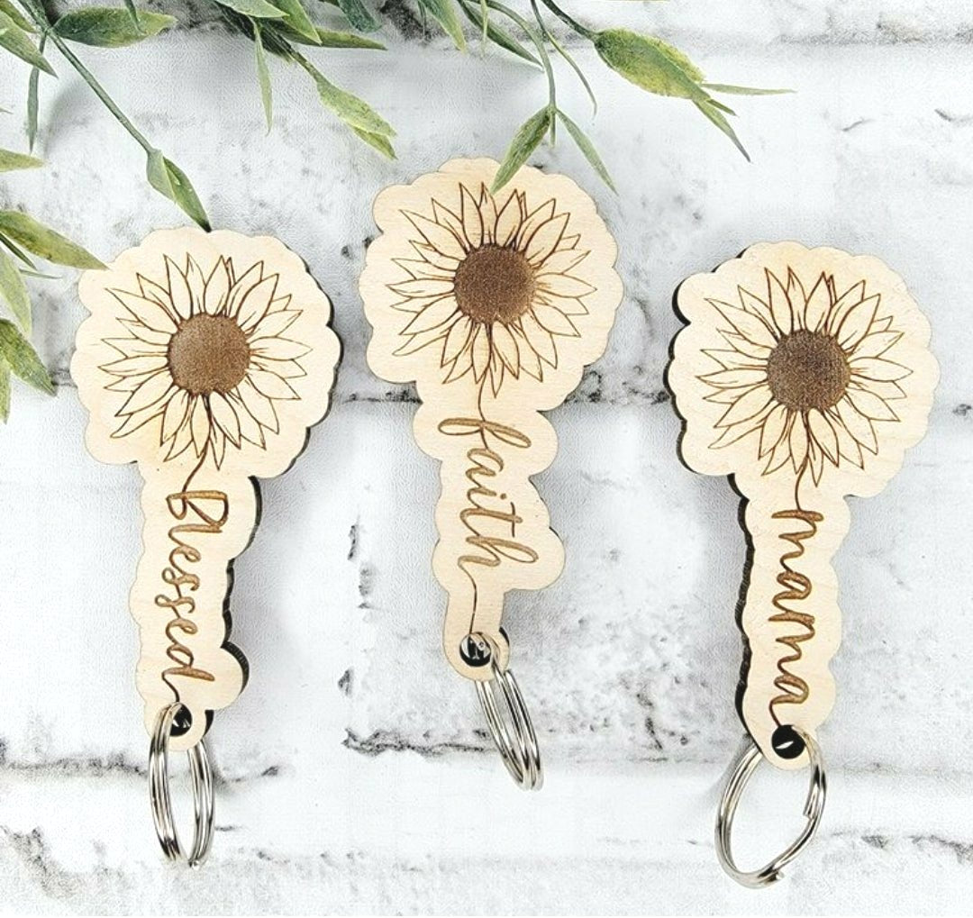 Sunflower Keychain