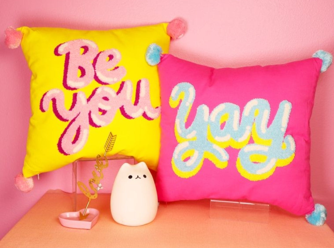 BE YOU Square Hook Pillow