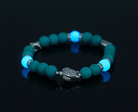 Turquoise Glow in the Dark Stone Bracelet