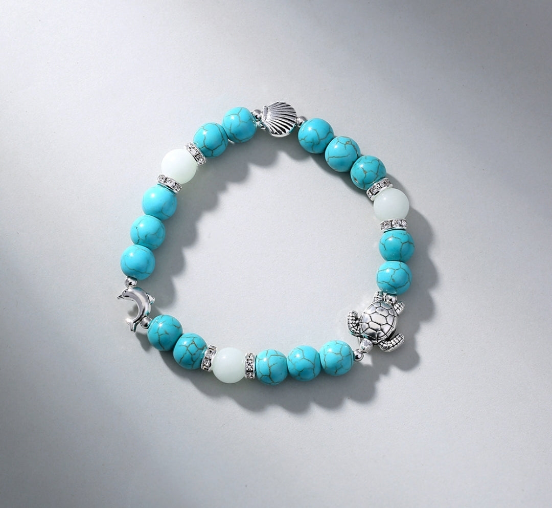 Turquoise Glow in the Dark Stone Bracelet