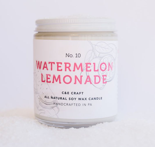 Watermelon Lemonade Scented Soy Wax Candle