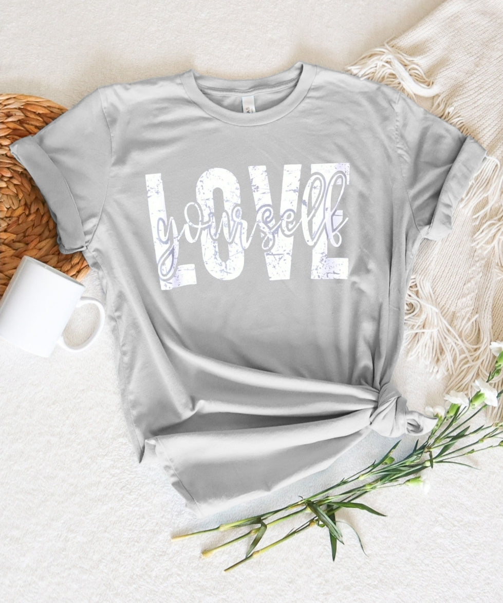 Gray Love Yourself Tshirt