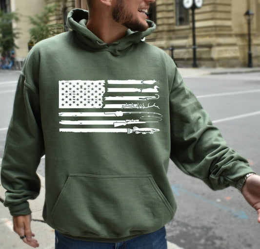 Hunting & Fishing Flag Unisex Hoodie