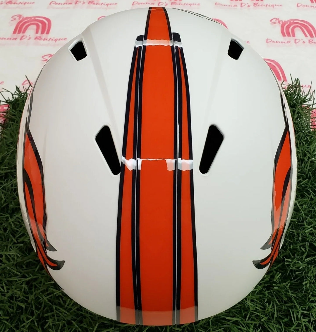 Peyton Manning Signed Denver Broncos Speed Lunar With Omaha Visor.