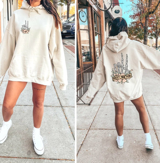 PROTECT YOUR PEACE Sand Unisex Hoodie