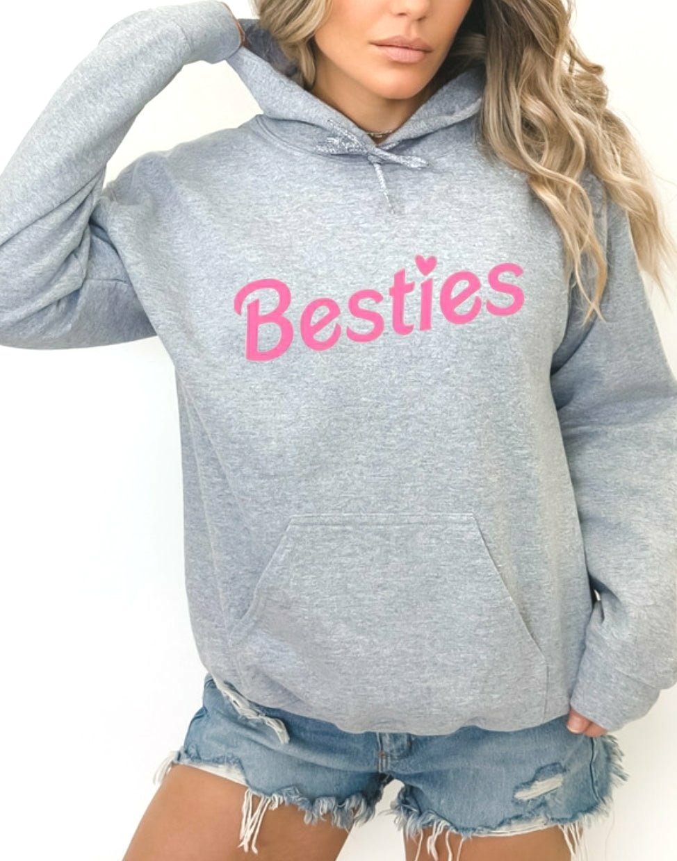 Besties Gray Unisex Hoodie