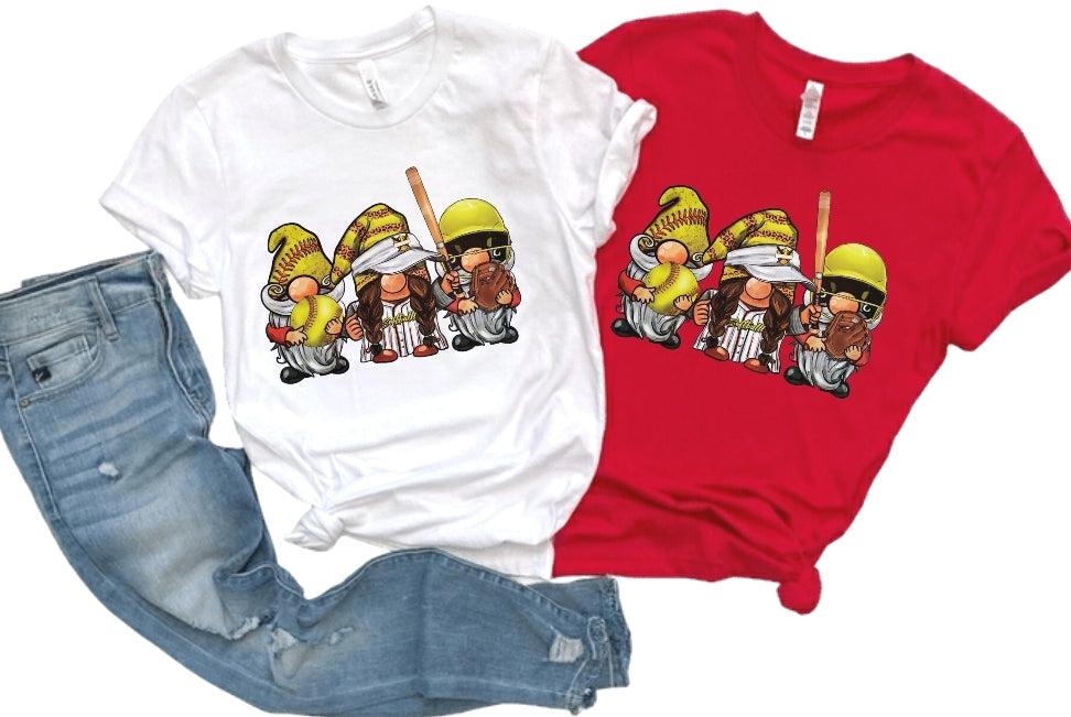 Softball Gnomes Unisex Tshirt