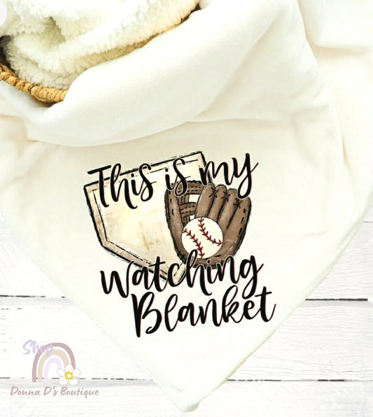 This Is My Baseball Watching Blanket Fleece Blanket