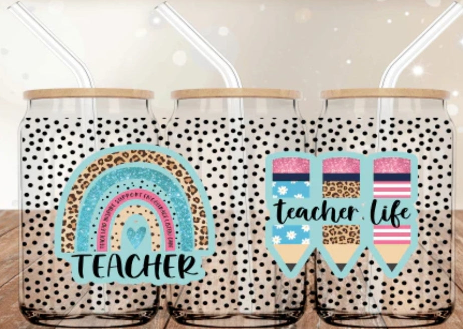 Teacher Life - 16oz. Glass Cup