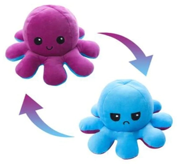 Reversible Octopus Mood Plush Toy