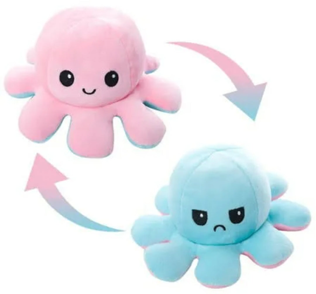 Reversible Octopus Mood Plush Toy