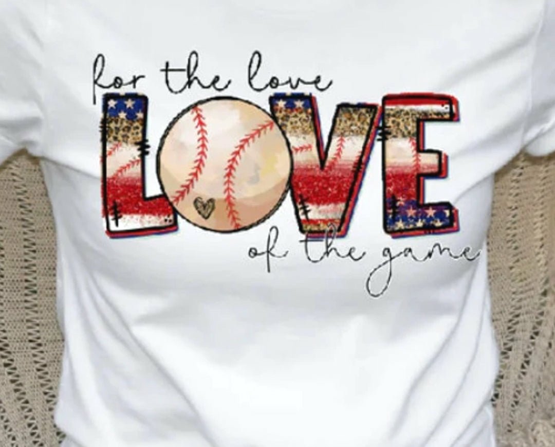 For The Love Of The Game Baseball White Unisex Tshirt