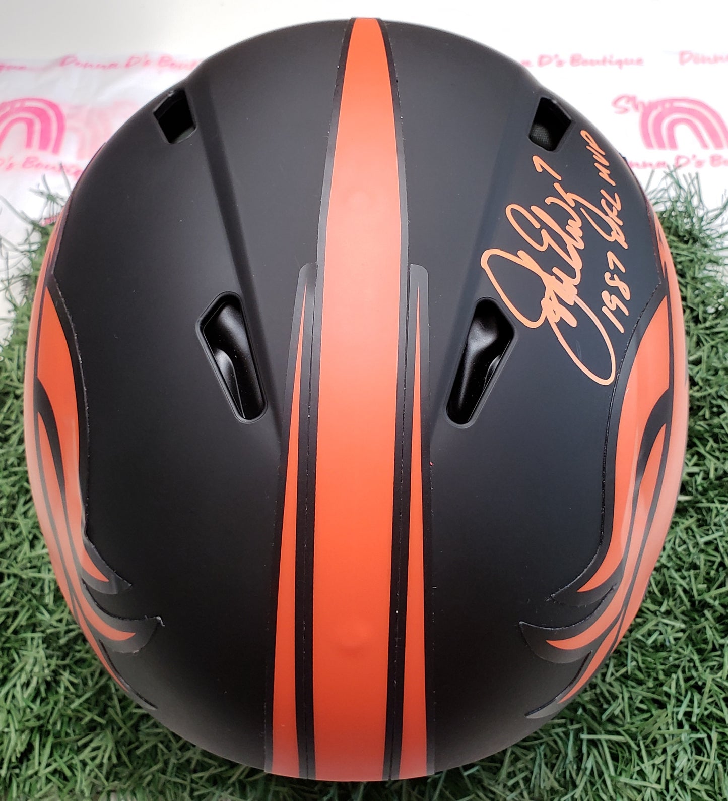 John Elway Autographed Broncos Eclipse Authentic Full-Size Football Helmet - BAS