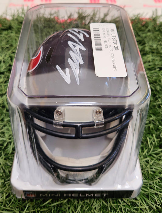CJ Stroud Autographed Houston Texans Mini Speed Helmet With Fanatics COA