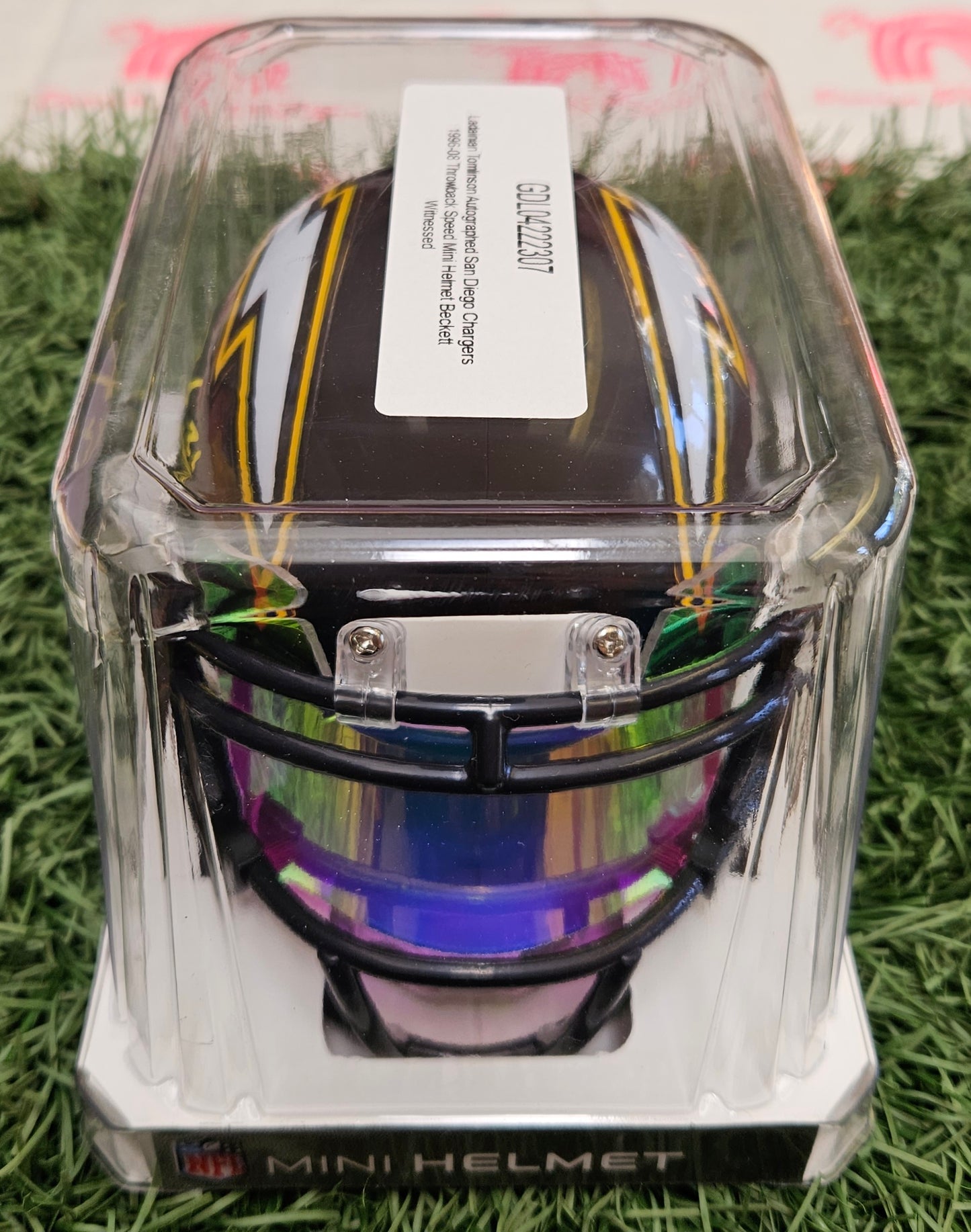 Chargers LADANIAN TOMLINSON (Visor)Signed Riddell Speed Mini Helmet AUTO - BAS