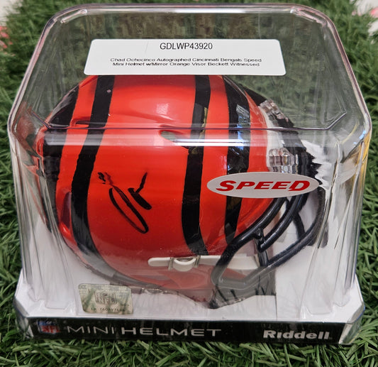 Chad Johnson Ochocinco Cincinnati Bengals Signed Mini Football Helmet COA