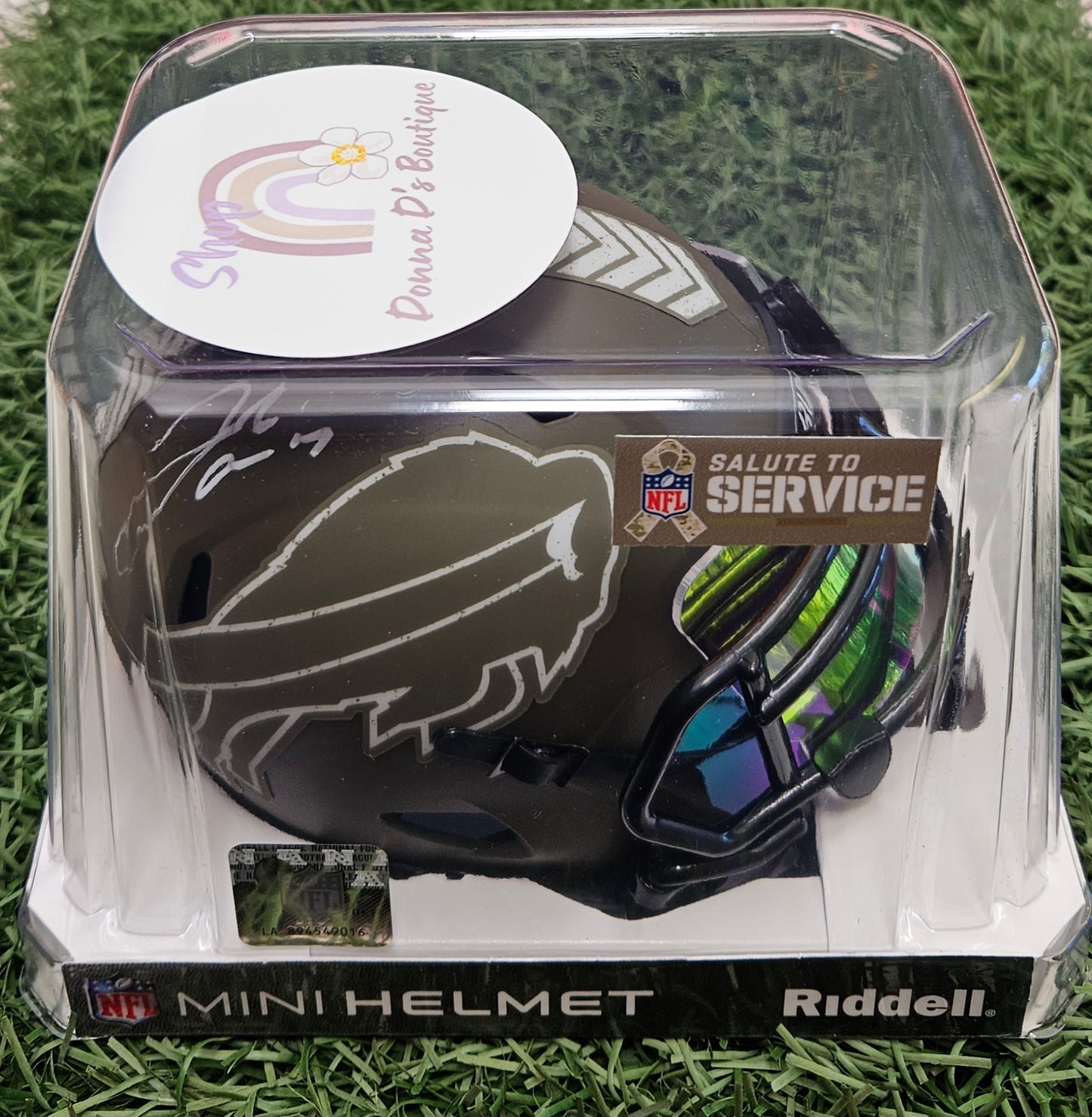 JOSH ALLEN (VISOR) SIGNED BUFFALO BILLS STS SPEED MINI HELMET